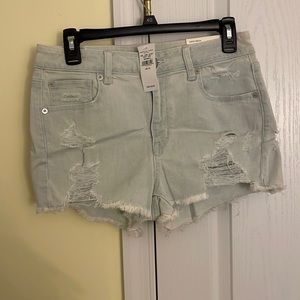 American Eagle super stretch hi-rise shortie jean shorts